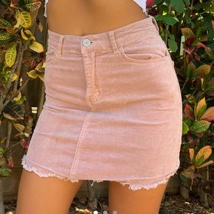 Brandy Melville corduroy pink skirt